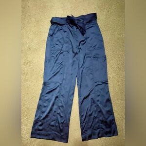 Navy Blue Women's Wide-Leg Pants